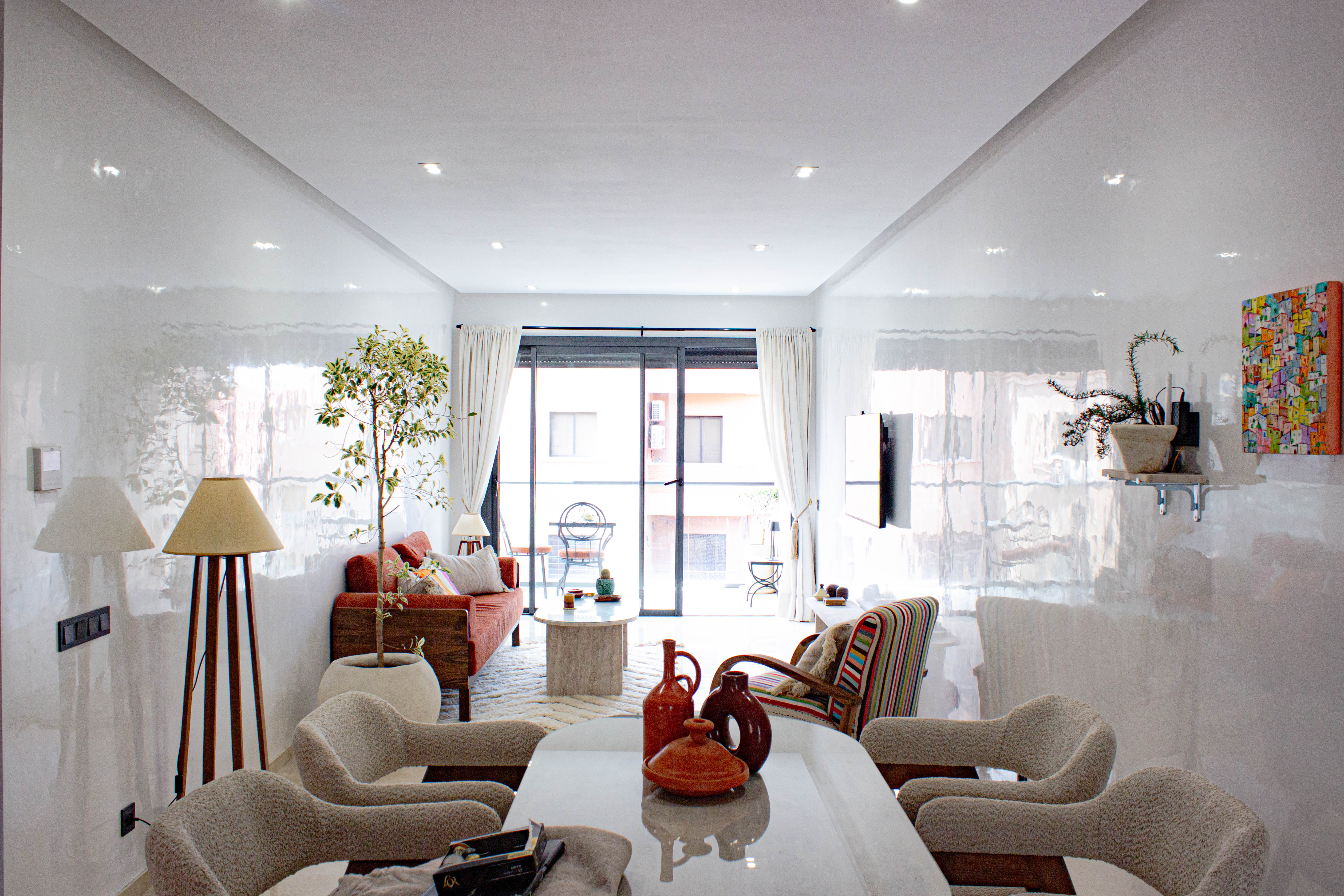 Luxury golf lifestyle apartment interior in Marrakech Guéliz