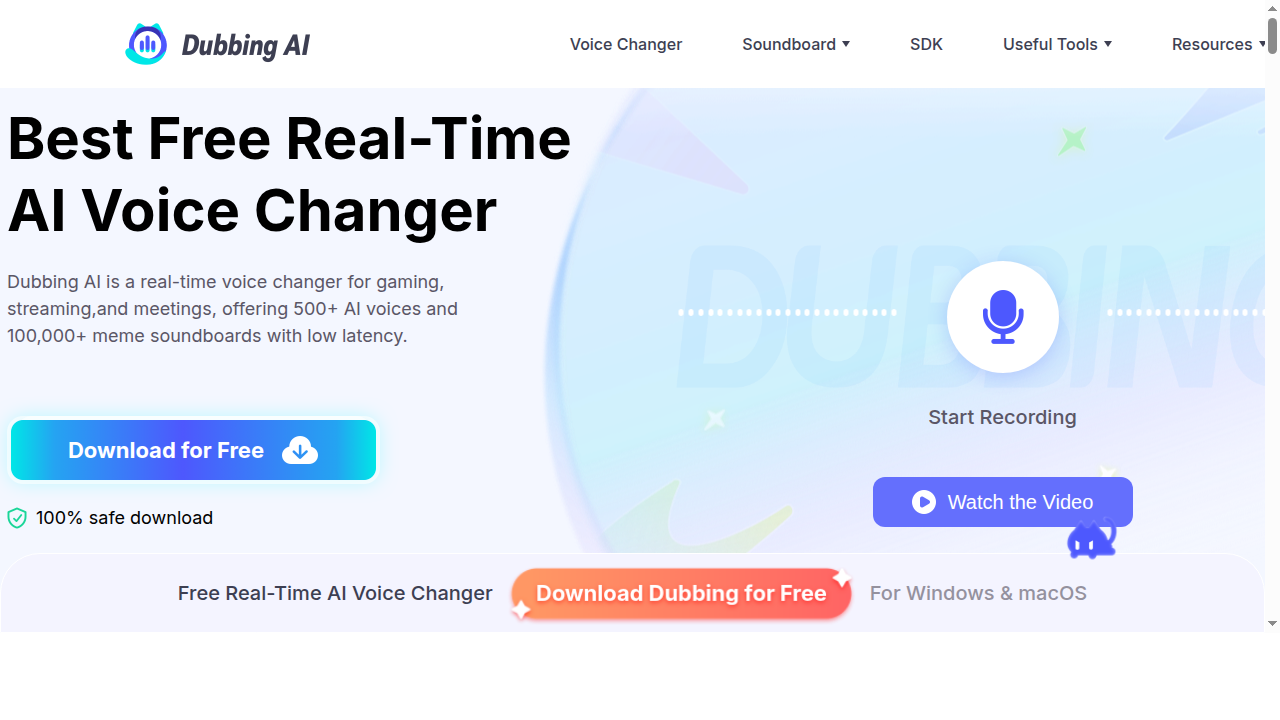 Dubbing AI 보이스 체인저