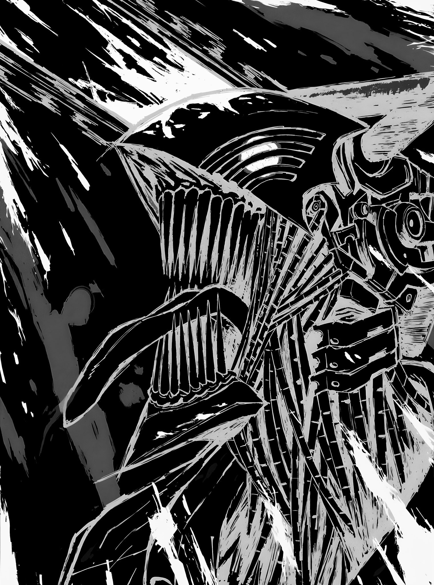 𖥻 chainsaw man ⁺₊ | Black csm, Chainsaw man galgali, Csm beam