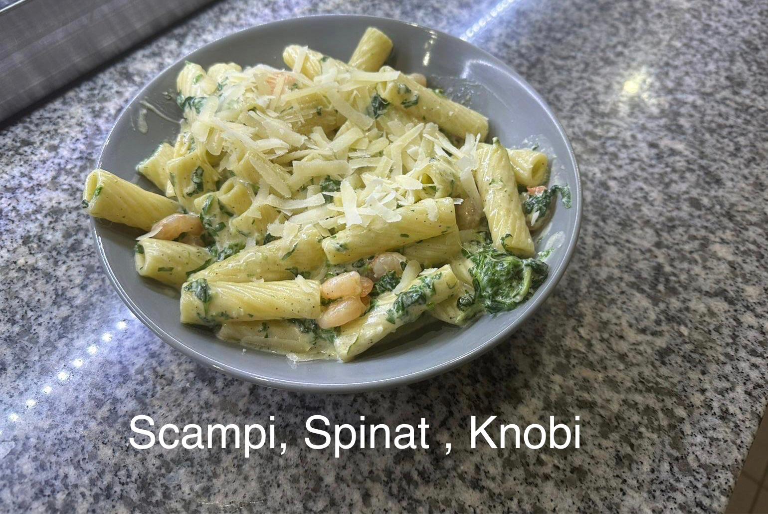 Scampi Spinat Pasta ? Snack House Yassine