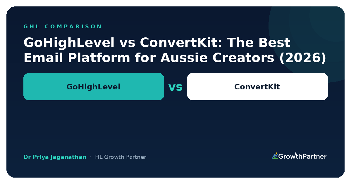 GoHighLevel vs ConvertKit: The Best Email Platform for Australian Creators (2026)
