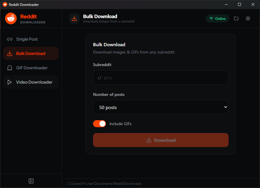 Software Interface Preview