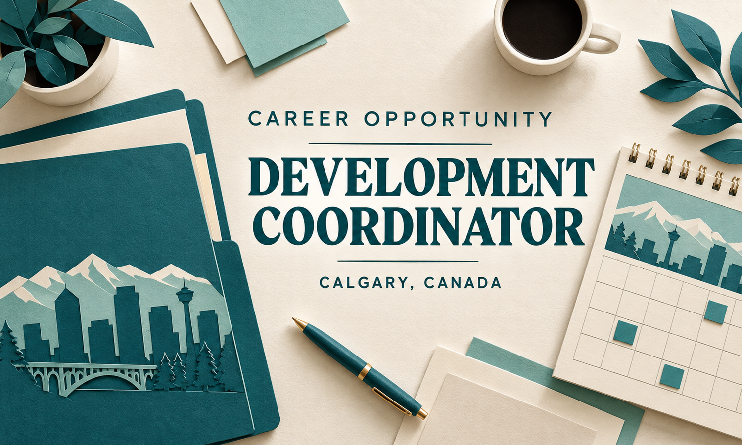 Development Coordinator at UCalgary | Calgary — Development Coordinator recruitment illustration.