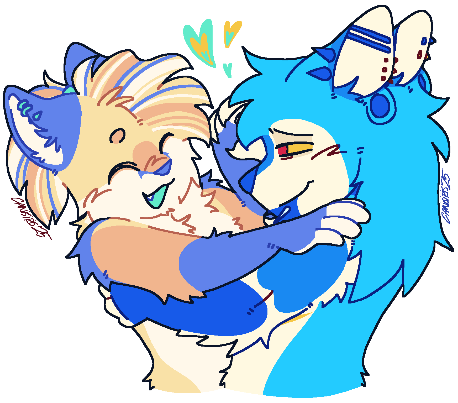 haven (left) and pipedream (right). art by me, canisiris.