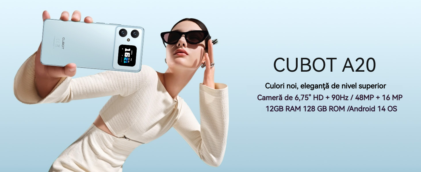 CUBOT A20 Android 14 Con 12GB RAM E 128GB ROM, Batteria 5100mAh E Fotocamera 48MP – Smartphone Economico E Potente
