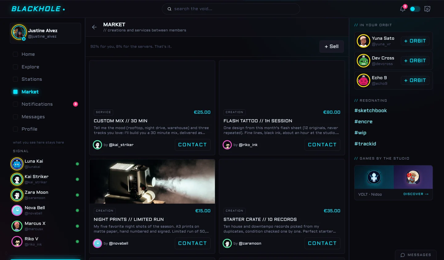 92% FOR YOU, 8% FOR THE SERVERS
