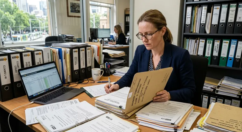 Professional consultation for worker compensation claims highlighting Australian law and financial strategies