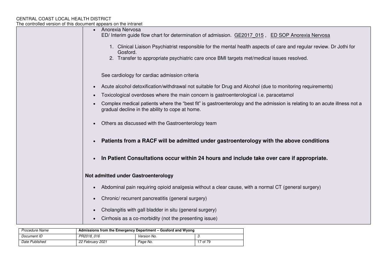 Admission Criteria CCLHD page 17 of 79