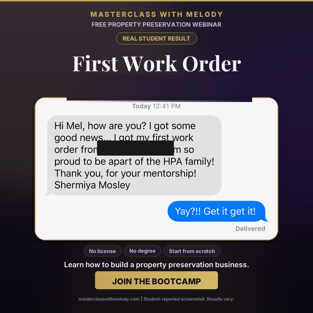 First Work Order