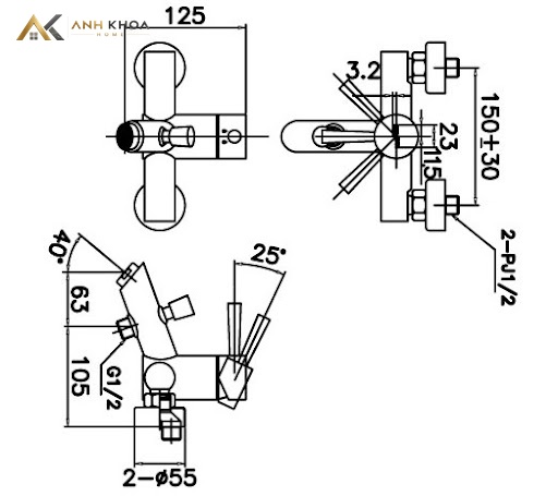 ban ve sen tam nong lanh INAX  BFV-8000S-1C