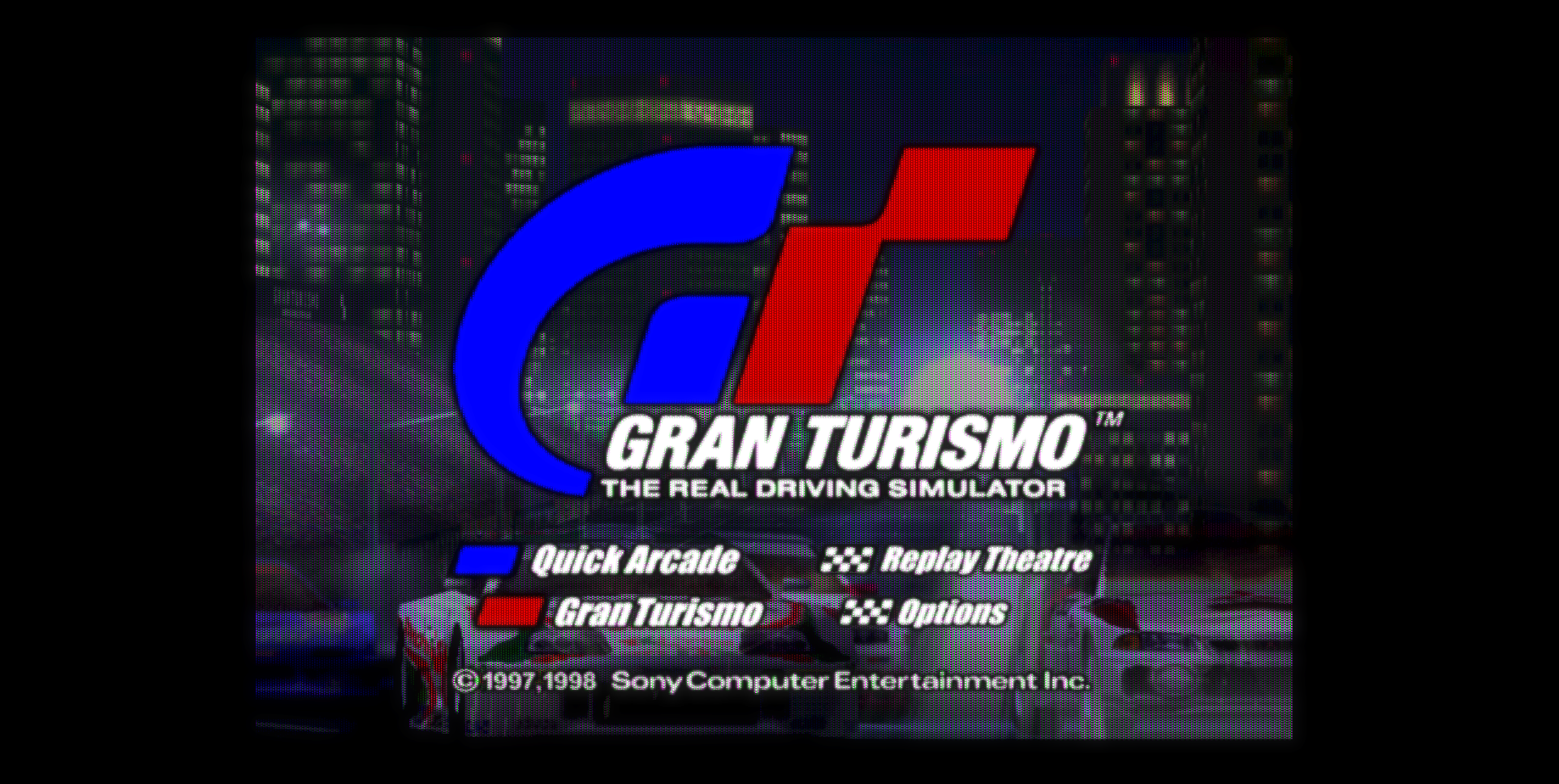 The title screen of Gran Turismo