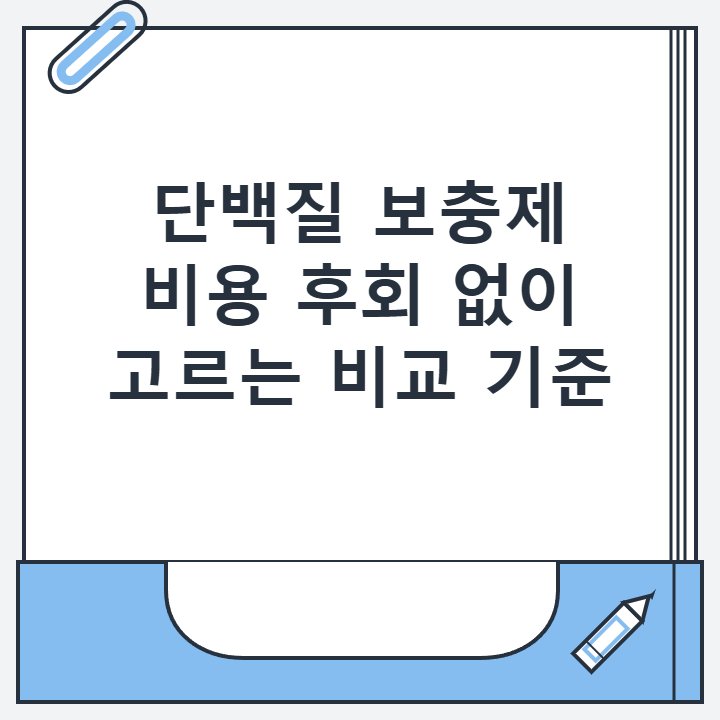 단백질 보충제 비용 후회 없이 고르는 비교 기준 단백질 보충제 비용 후회 없이 고르는 비교 기준
