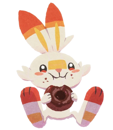 Fanartwork of Scorbunny eating a donut | ac miclot