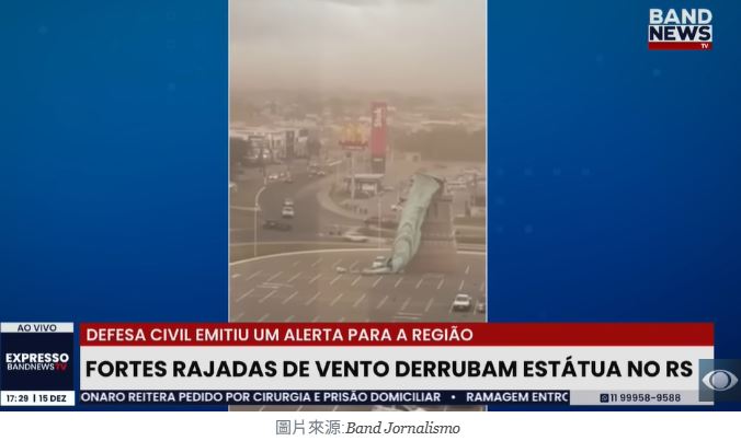 巴西「自由女神」倒了，但不是紐約那座：AI筆記商場地標如何在暴風中成為警示