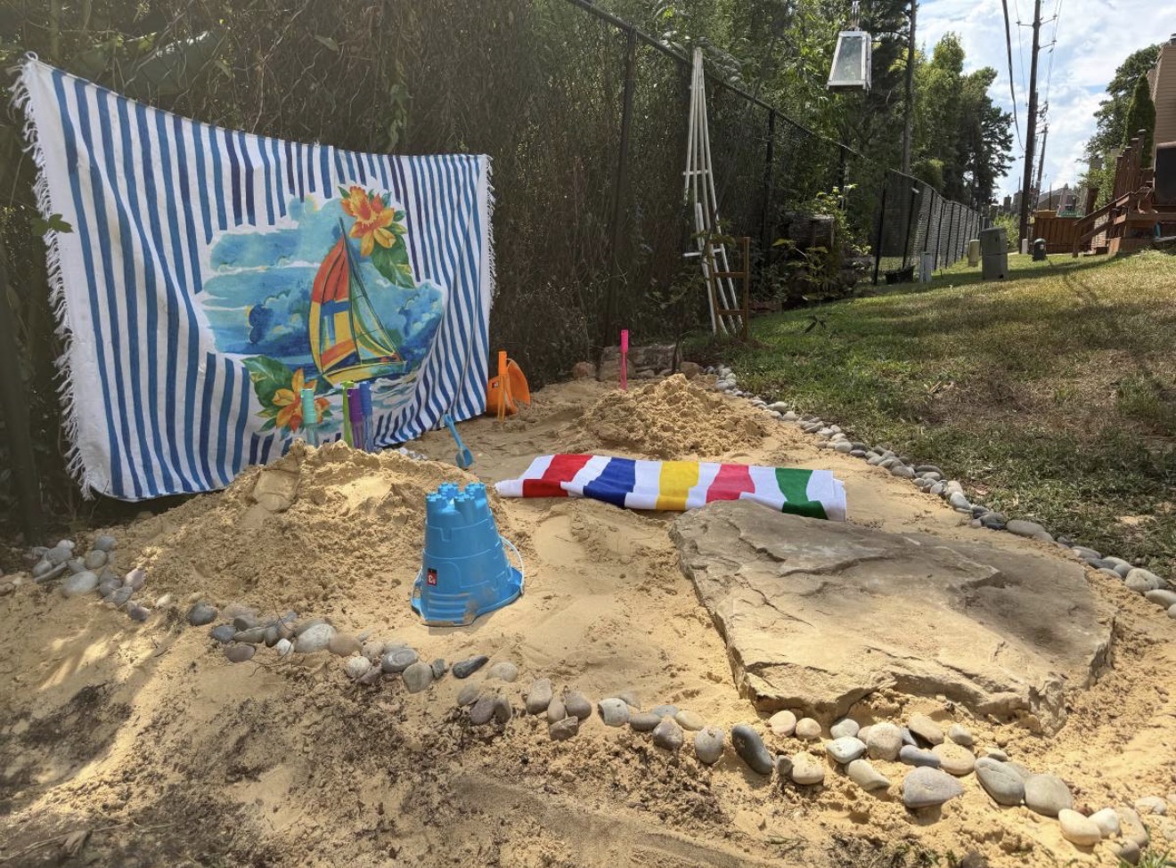 Pile of sand at a supply yard