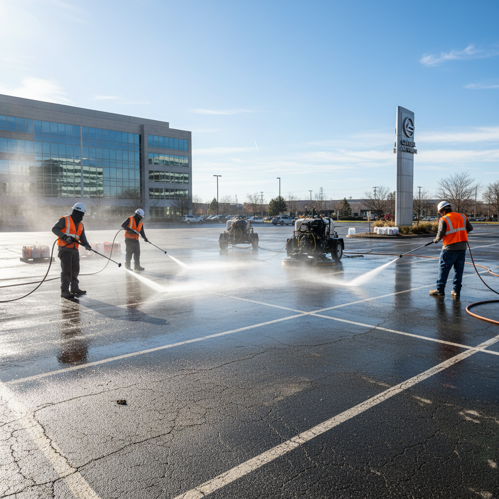 How to Clean Parking Lots Professionally