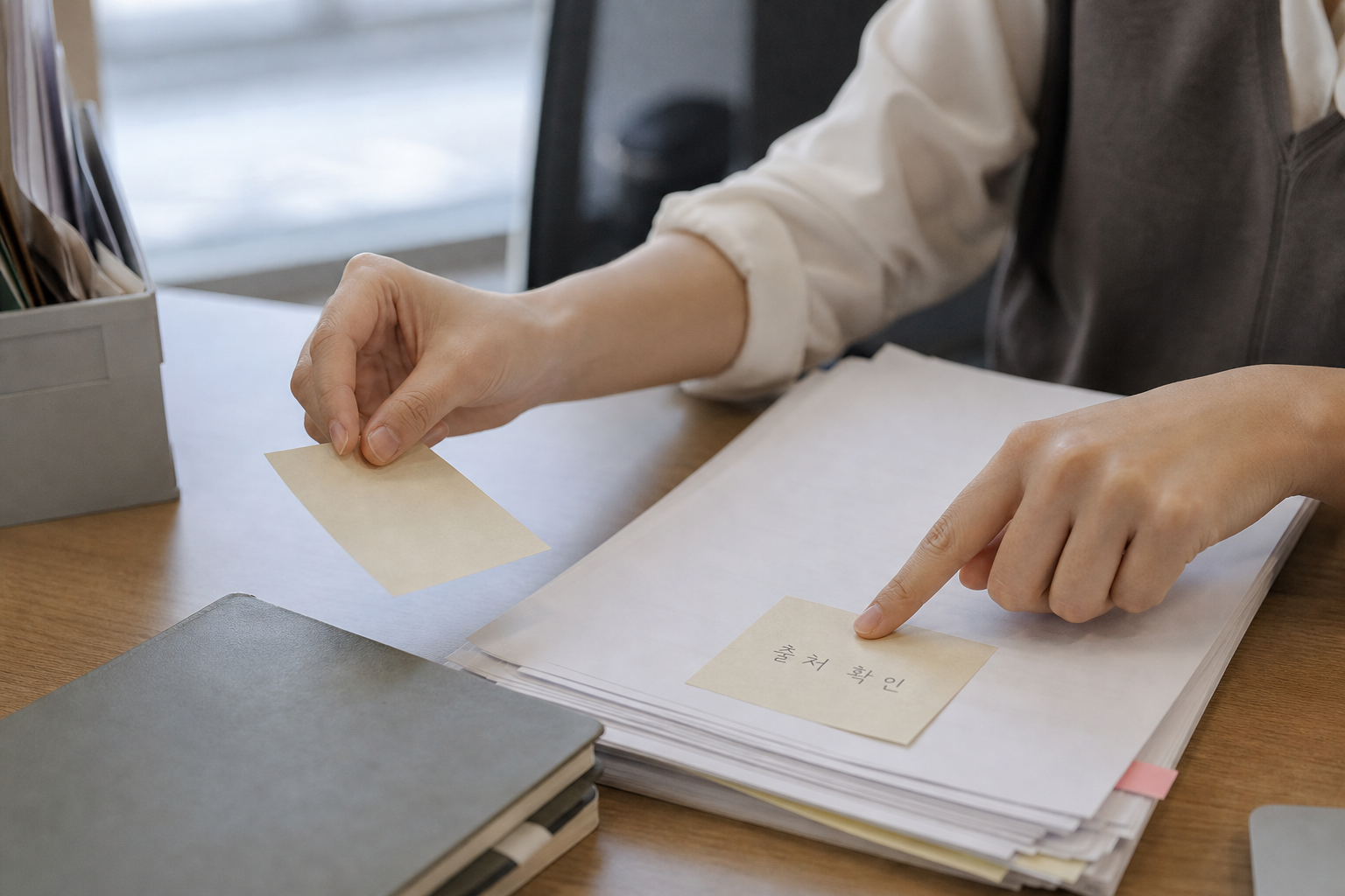 관심 신호와 공식 근거 메모를 분리해 검증 순서를 확인하는 장면
