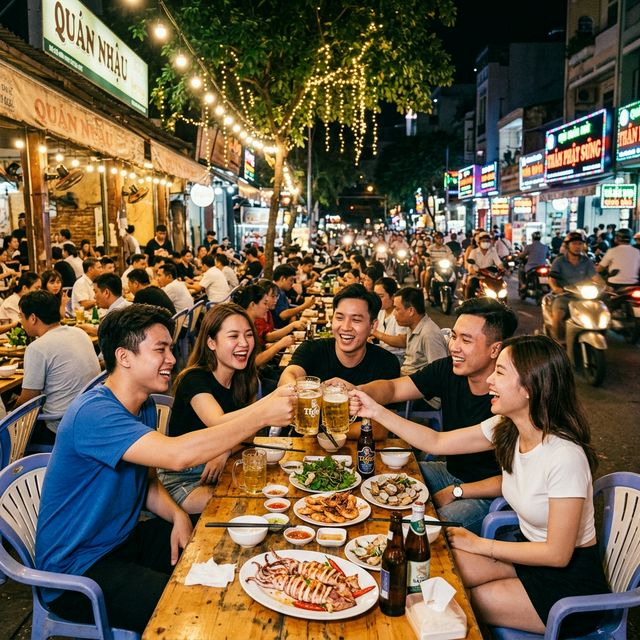Nhậu Sài Gòn phong cách trẻ trung sôi động với hải sản và bia lạnh