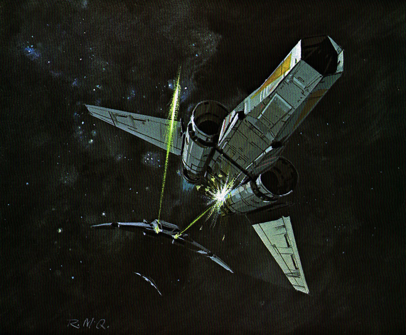 Battlestar Galactica concept art by Ralph McQaurrie