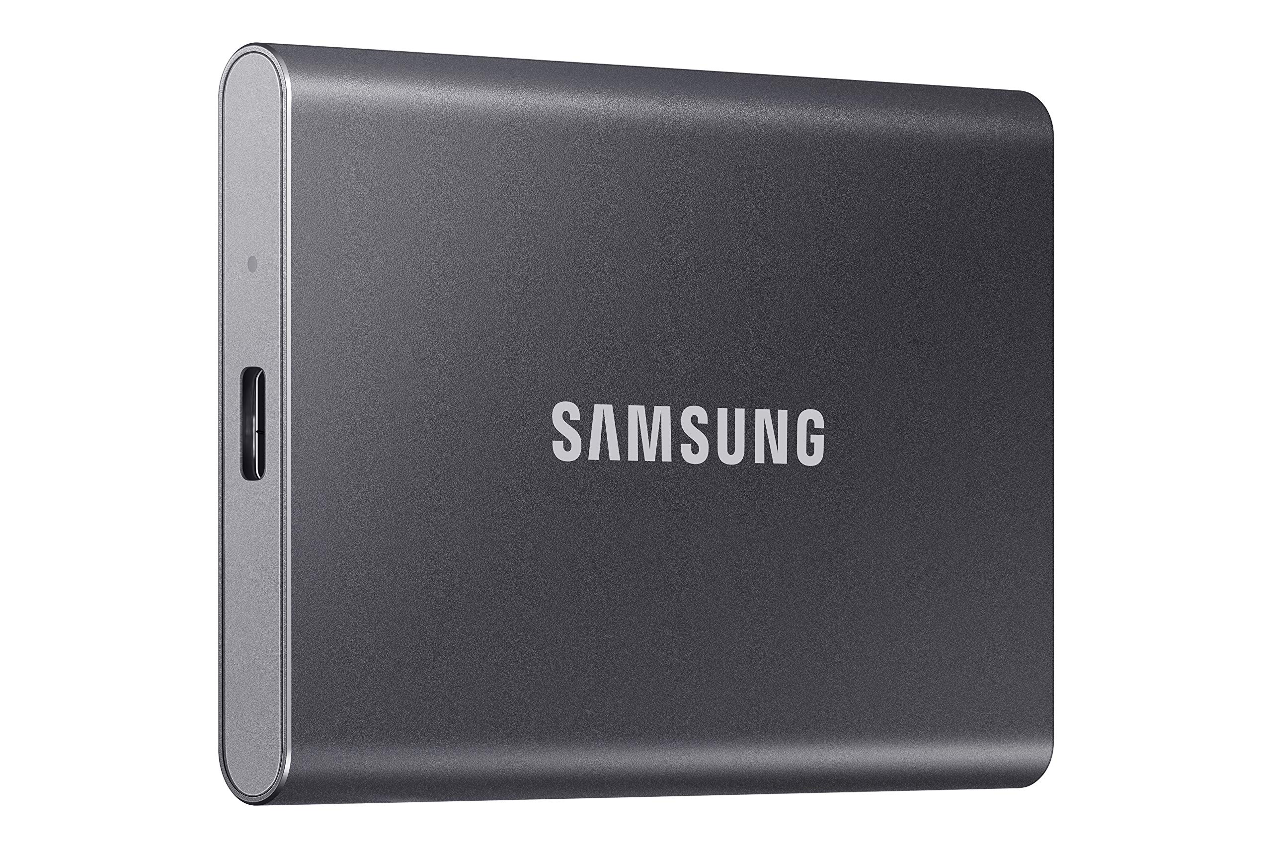 Samsung T7 Portable SSD 1TB Titan Gray, USB 3.2 Gen 2, Up to 1,050MB/s