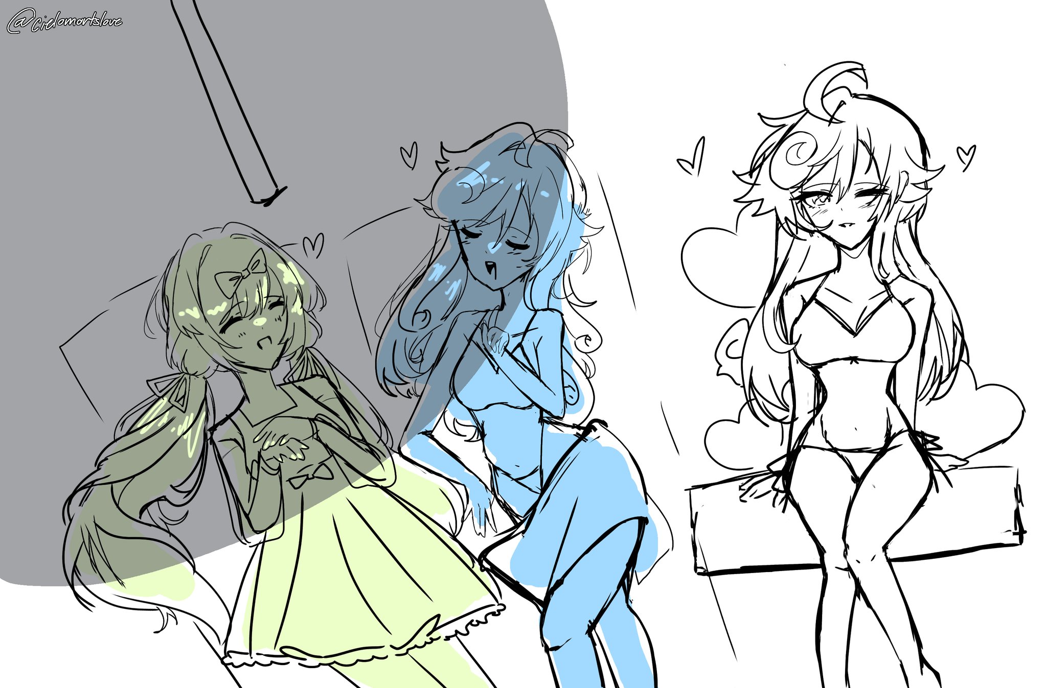 Cielovee sapphic beach date