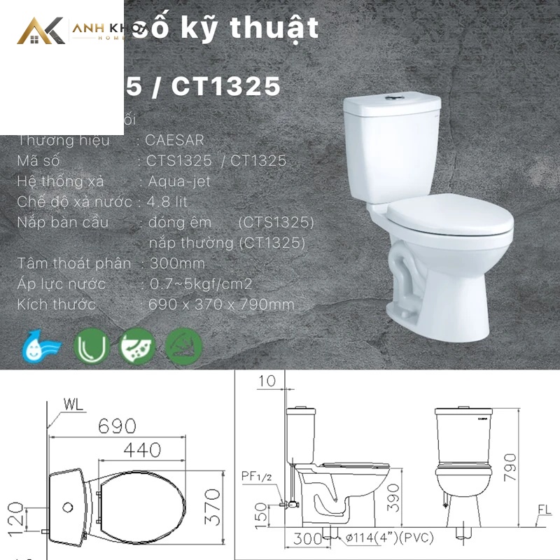 bon cau 1 khoi caesar ct1325 3