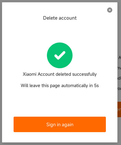 Account deletion