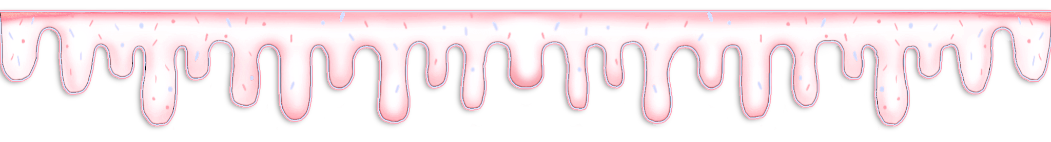 Blue lace corner featuring a pink bow and pearls