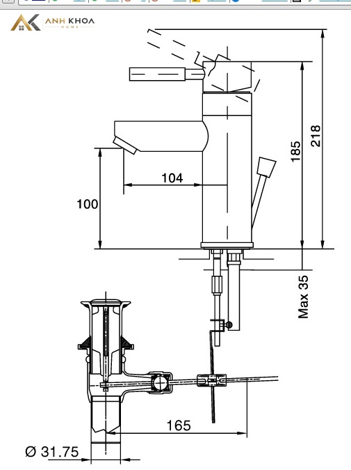 ban ve voi chau Inax LFV-8000s