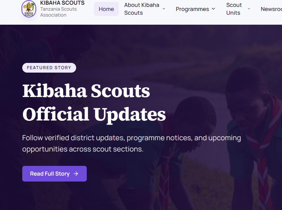 Kibaha District Scouts Participate in Community Environmental Clean-Up