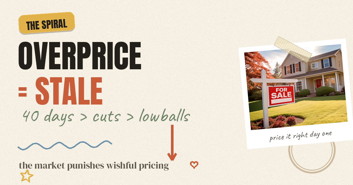 The real cost of overpricing — the stale-listing death spiral