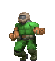 Doomguy comemorando