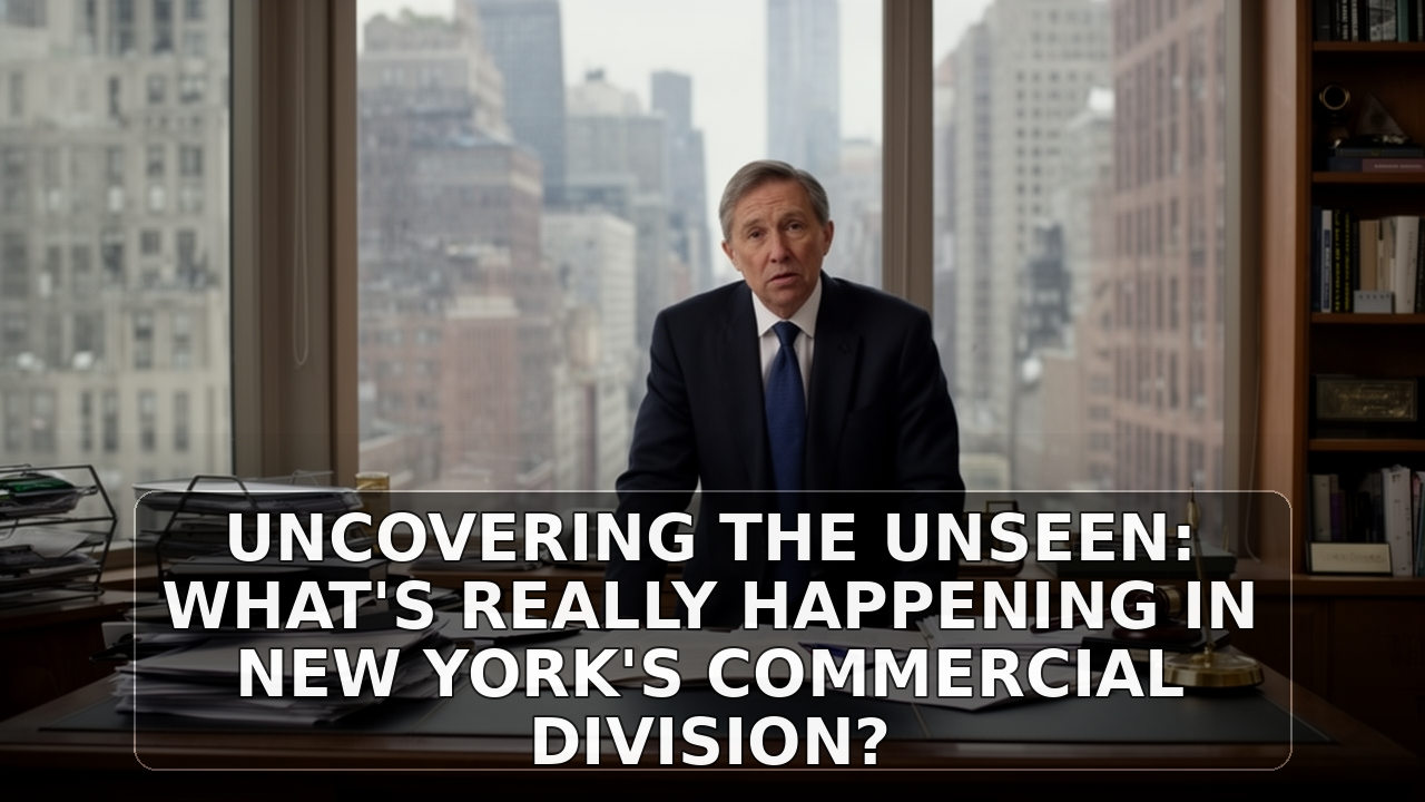 Uncovering the Unseen: What's Really Happening in New York's Commercial Division?