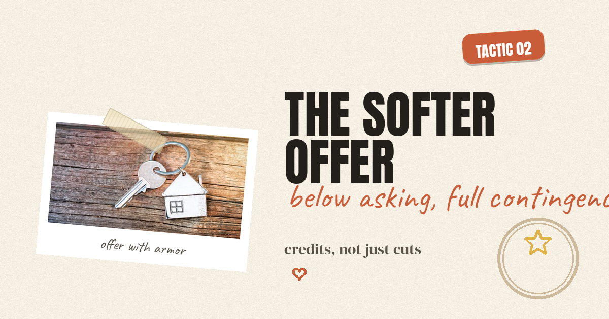 Writing a softer offer below asking with full contingencies