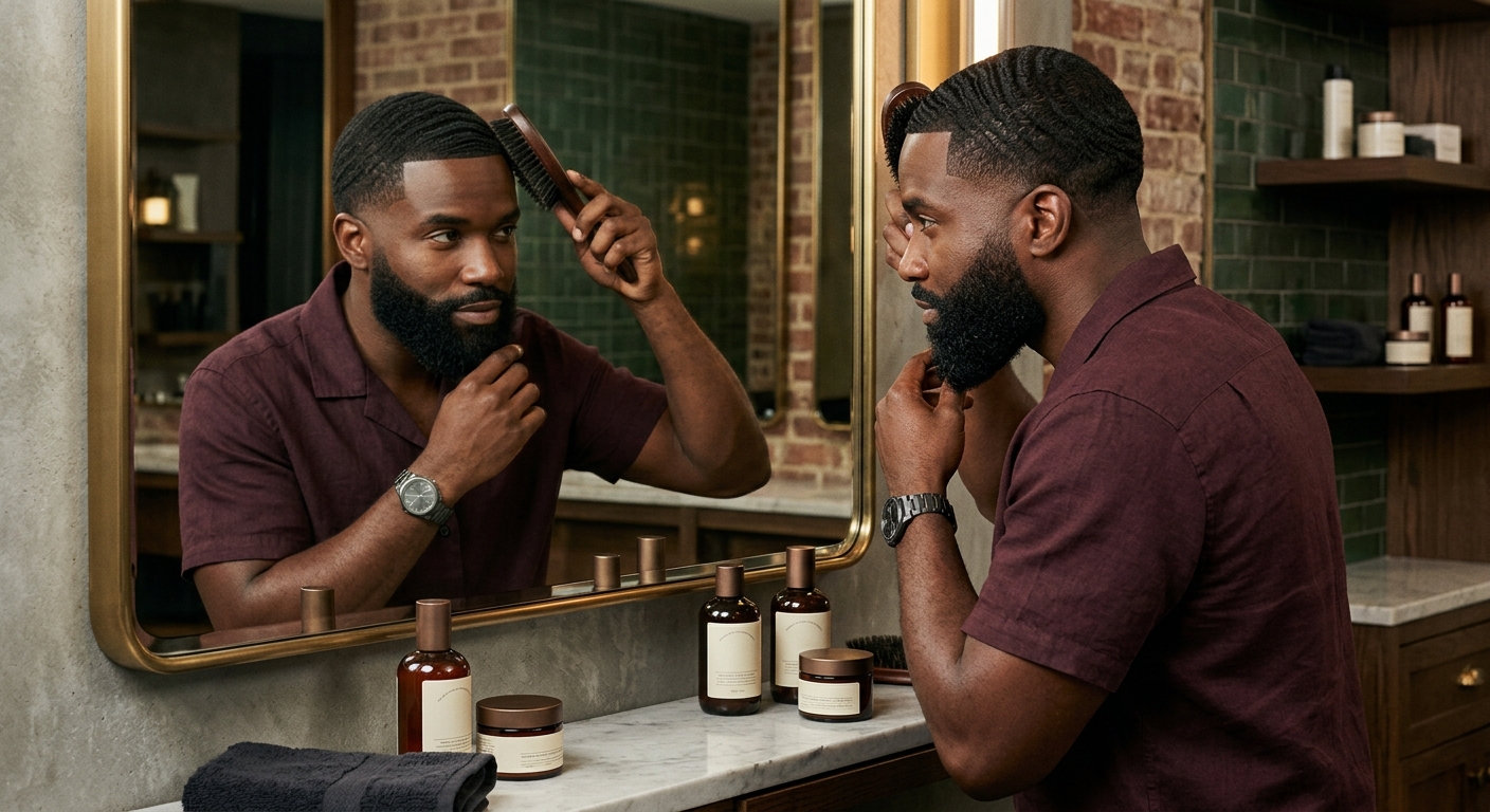 Commercial Hair Products for Black Men - context for Black men