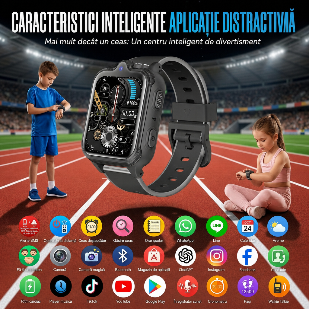 Ceas smartwatch Wingereich copii negru