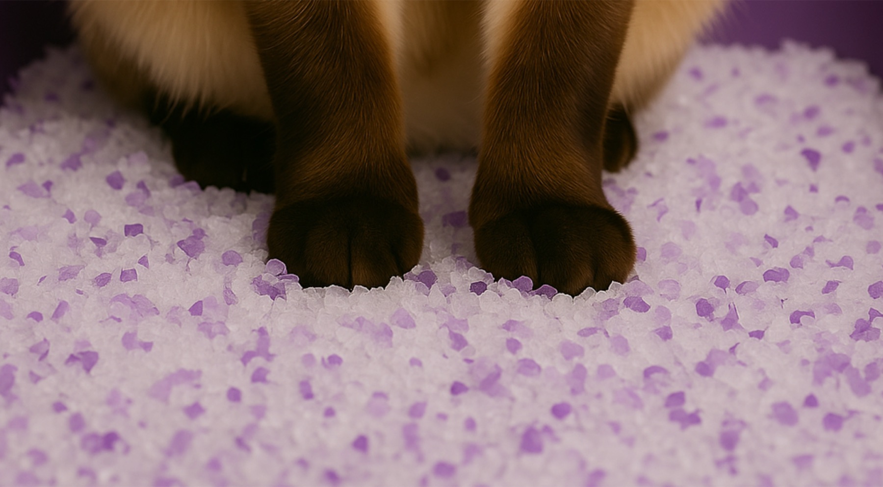Lavender crystals macro