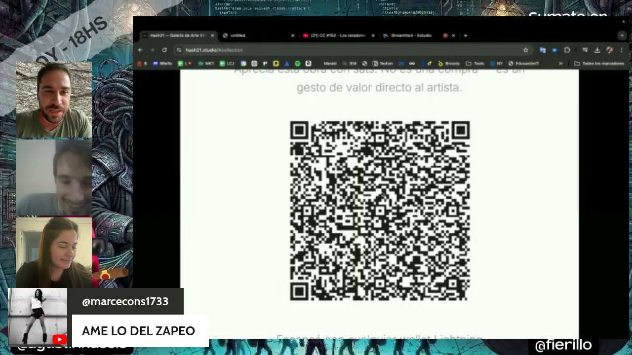 Hash21 — QR de pago Lightning en vivo