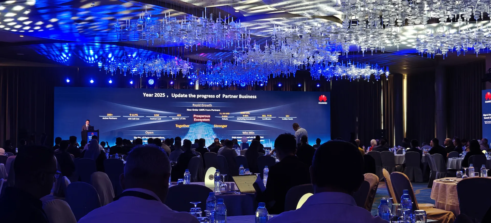 Bilan 2025 programme partenaires Huawei Algérie : 200+ partenaires, 403 DR, 3,1 M USD rebates