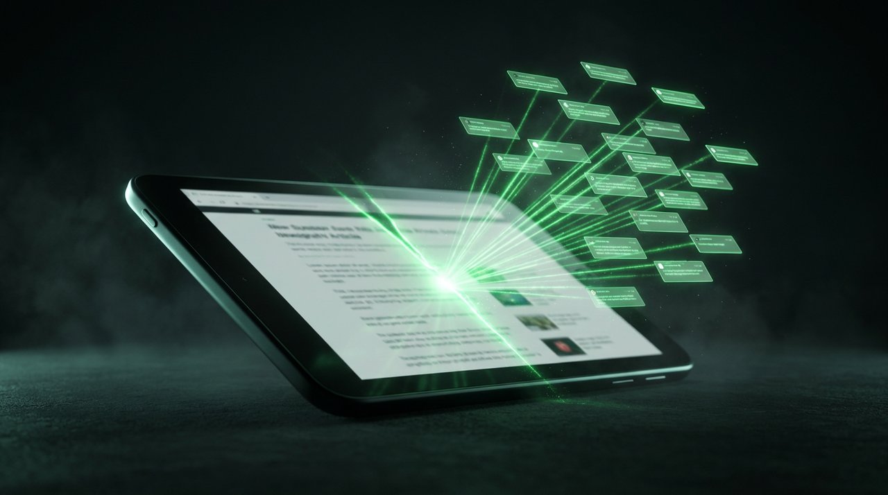 One blog post breaking apart into many social media posts