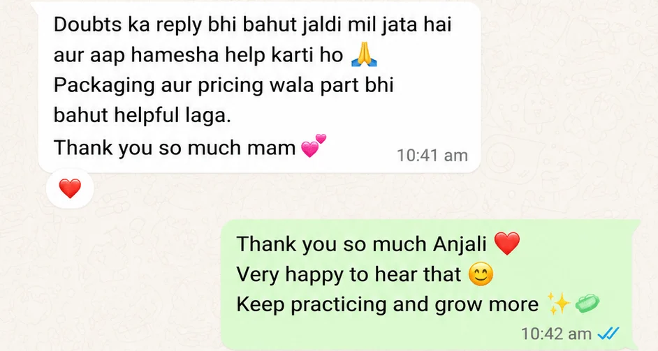 Student WhatsApp review