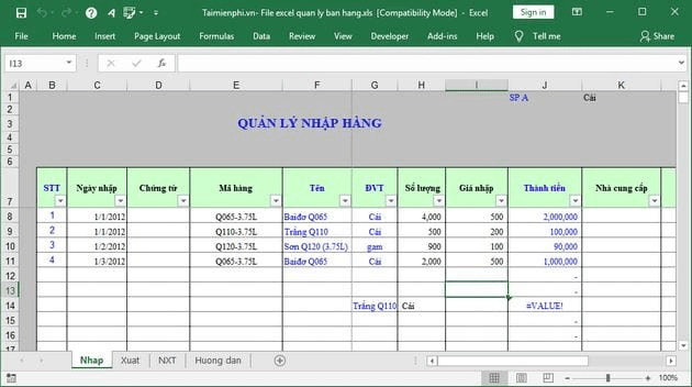 Cách quản lý kho bằng Excel tuy Đơn giản nhưng có còn Phù hợp?
