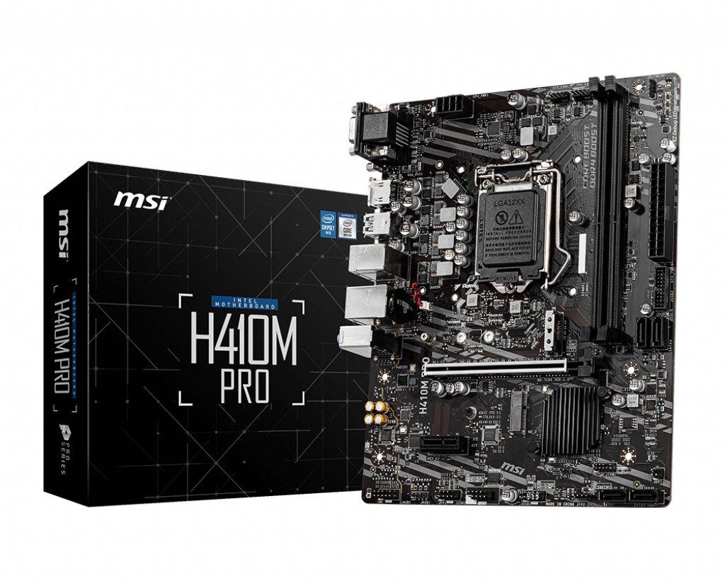 MAINBOARD MSI PRO H410M-B (LGA1200,DDR4x2, M2, DVI, HDMI)