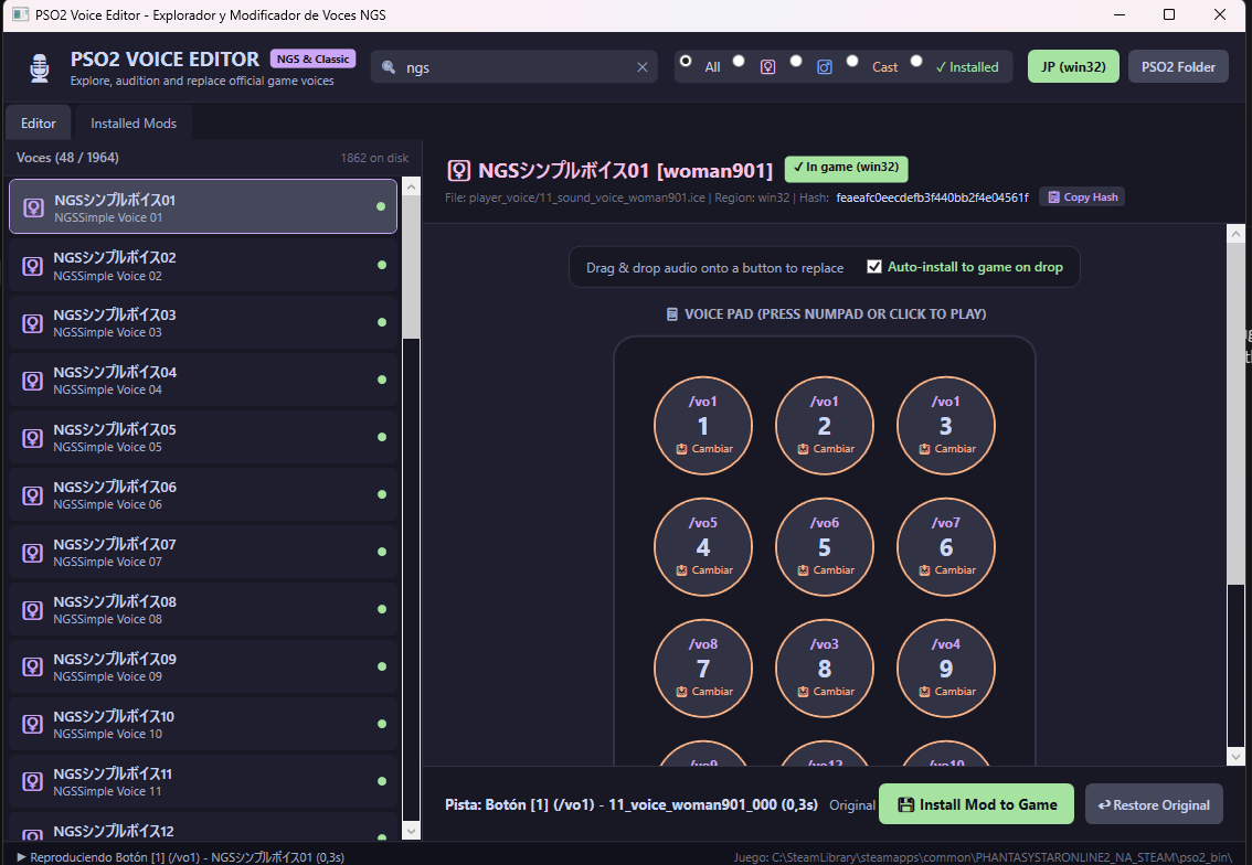 Voice Modifier Panel