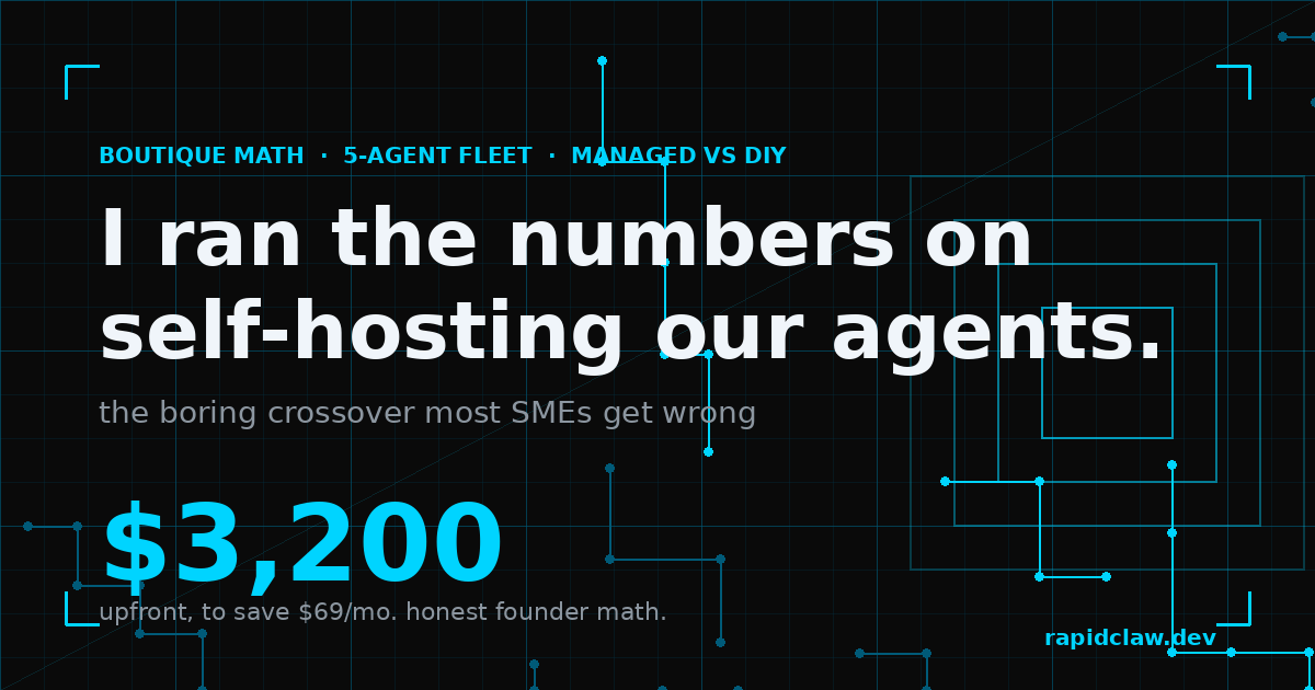 I ran the self-host vs managed math on our 5 agents this weekend.