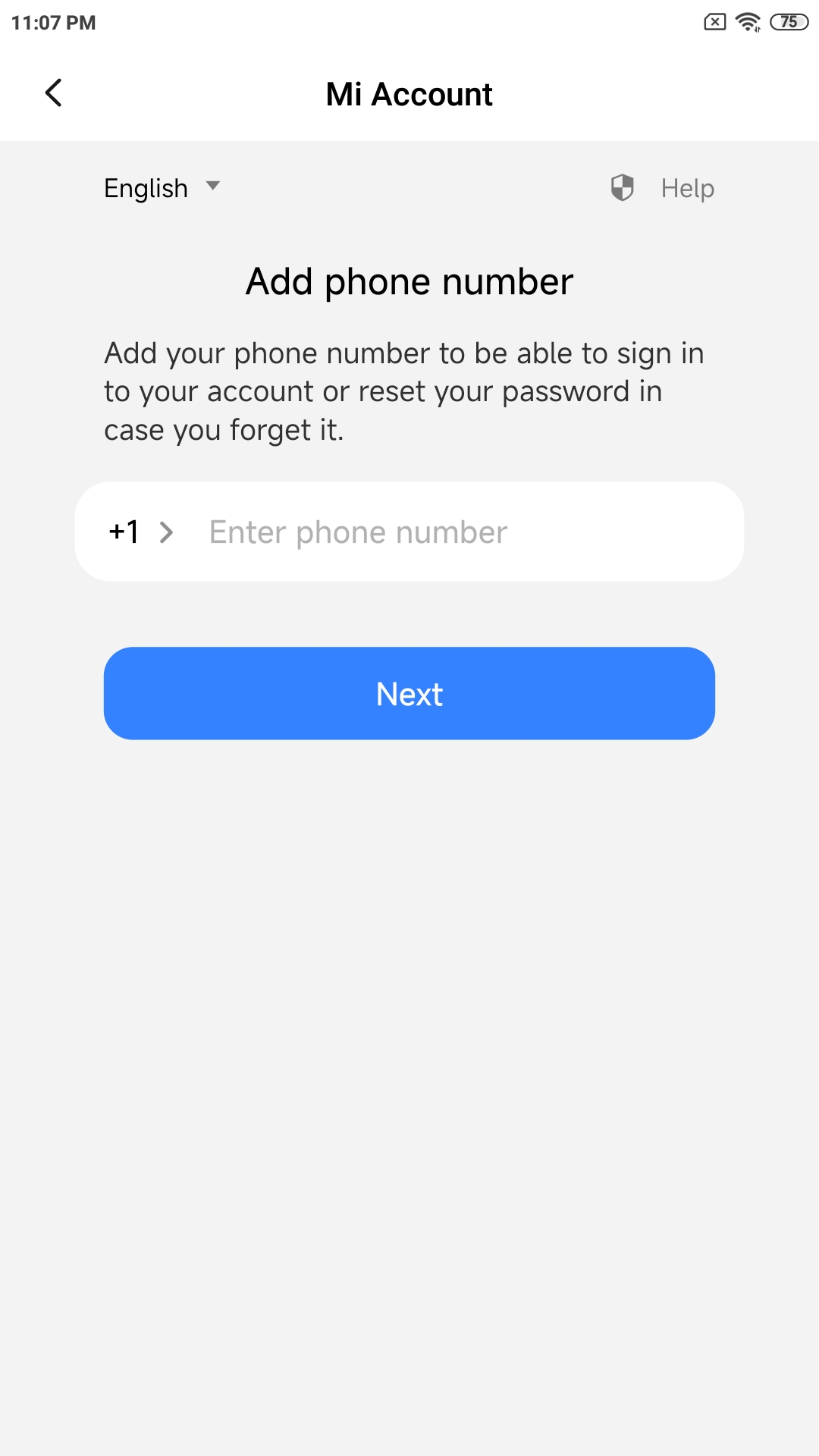Phone number prompt
