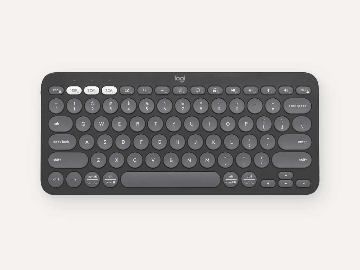 Graphite Logitech Pebble Keys 2 K380s keyboard