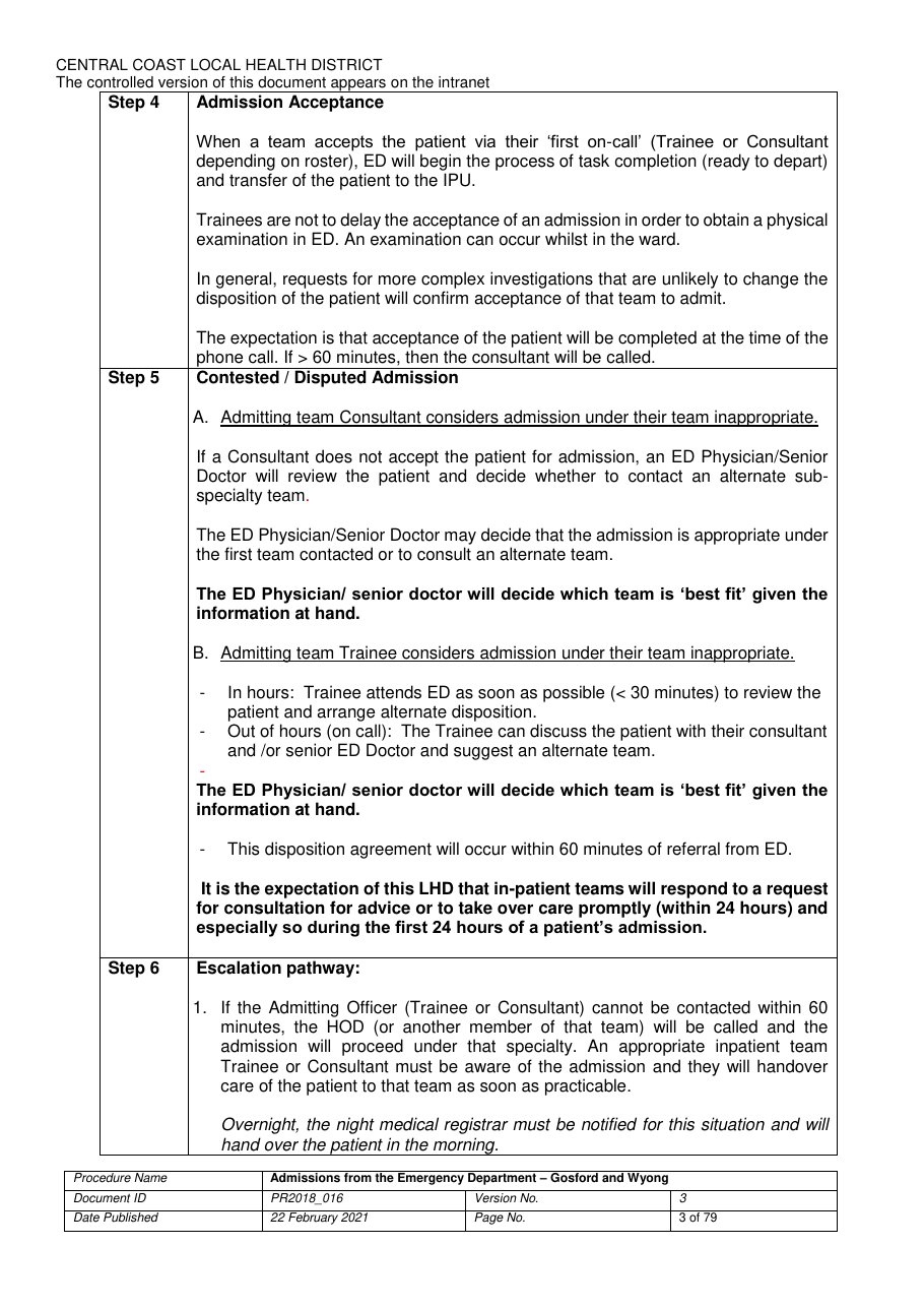 Admission Criteria CCLHD page 3 of 79