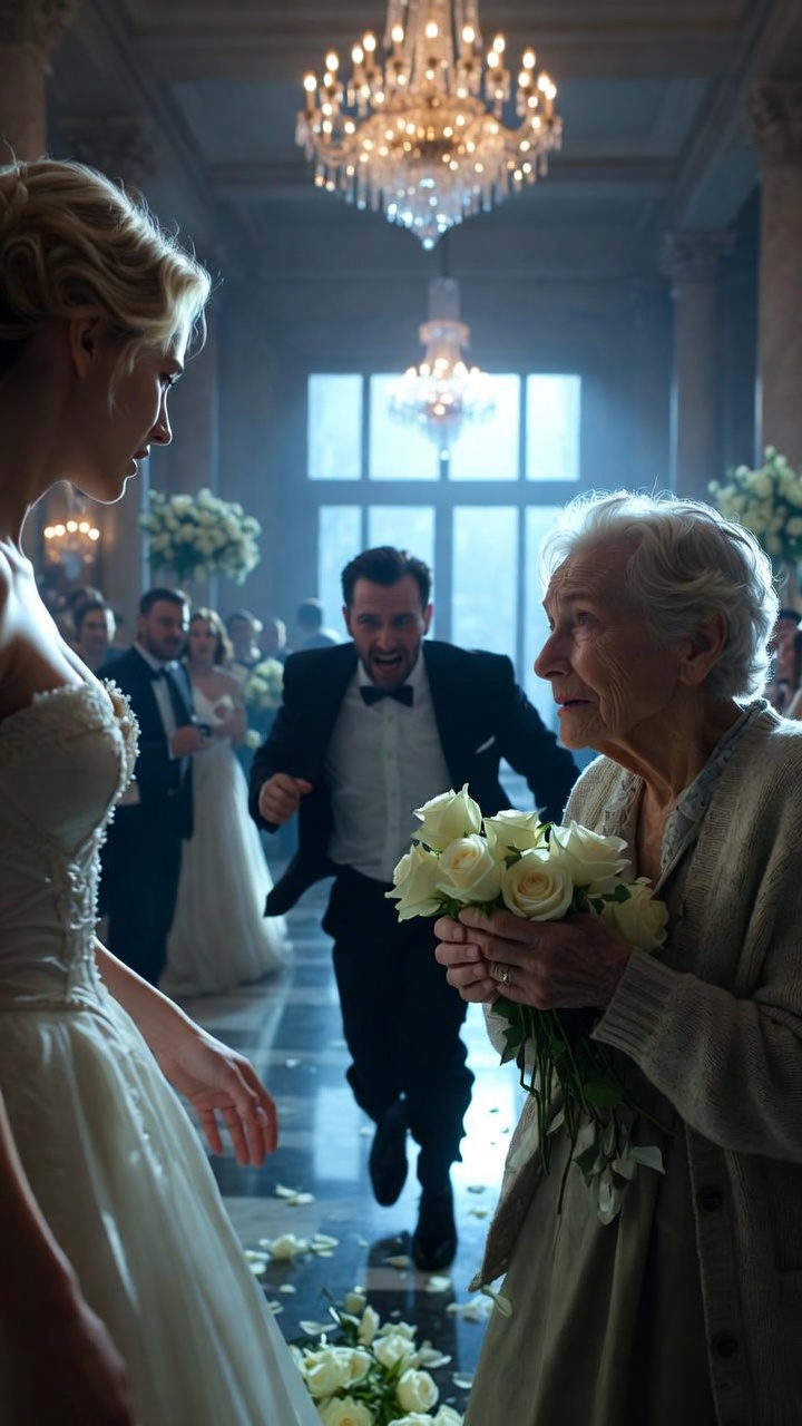 THE BRIDE SLAPPED AN OLD FLOWER WOMAN… THEN THE GROOM CALLED HER “MOM” AND ENDED THE WEDDING