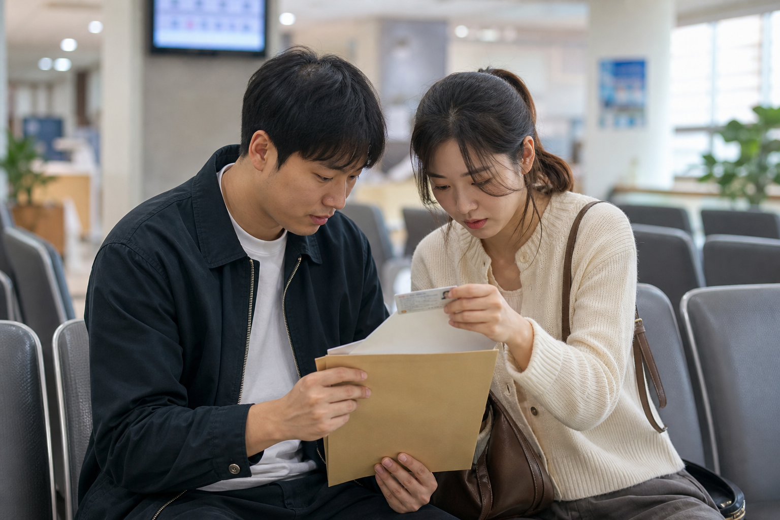 반려견 양도 뒤 새 소유자 정보와 동물등록증을 준비하는 장면
